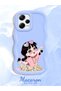 Redmi Note 12 Pro 5g Compatible Shockproof Simple Blue Silicone Phone Case Cute Girl Pattern - 2