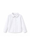 Girls' Long Sleeve Button-Down Shirt White – Ages 3-14