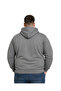 Men's Large Size Anthracite Two-Thread Hooded Sweatshirt 3Xl-4Xl-5Xl-6Xl - 3