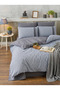 Bella Gold Esse Cotton Double Duvet Cover Set, Duvet Cover Set (Fitted Sheet) - 2