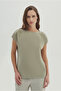 Blouse with Gathered and Ribbon Detail
