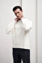 Reverse Stitching Oversize Crew Neck Wool Cotton Sweater - 3