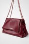 Soho Chain Strap Detailed Burgundy Crossbody and Shoulder Bag - 4