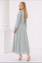 Silvery Stone Belt Detail Girls' Dress Evening Gown - 3