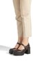 Dark Brown Color Strappy Mary Jane Shoes High Platform Heeled Women's Shoes Biza - 4