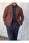 Slimfit Molded Cotton Boat Neck Coat
