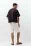Düz kesim denim bermuda şort - 5