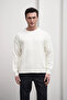 Reverse Stitching Oversize Crew Neck Wool Cotton Sweater