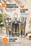 Gold Plated Luxury Spoon Holder 2 Compartment Kitchen Serving Tray Dowry Tableware Organizer Zenith - 4