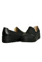 Black Leather Women's Casual Shoes - 3