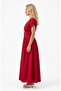 V-Neck Short Sleeve Maxi Dress with Belt Detail - 4