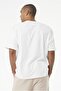 Men's White Oversize T-Shirt Plain Combed Cotton Basic Loose Cut Crew Neck Casual T-Shirt - 4