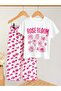 Girl's T-Shirt Woven Pants Bottom Set - 2