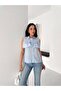 Ruffled Sleeveless Shirt - Baby Blue Baby Blue