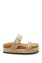 Stella Serena Women's Double Buckle Slippers 0012705 Beige - 4