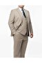 Italian Style Battal Jacket Vest Pants Suit Beige T12153