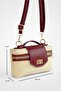 Canvas Frame Mini Crossbody Bag - Burgundy - 4