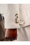 Italian Style Men's Double-Breasted Pointed Lapel Linen Blend Jacket Pants Suit Beige T20061-09 - 5