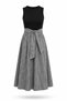 Nox Women's Double Combed Cotton Skirt with Belt, Plaid, Sleeveless Long Dress - 7