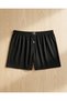 Men's Towel Waist Black Combed Cotton Boxer - 3