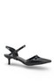Vega Cara Women's Pointed Toe Open Back Thin Heeled Shoes 0012208 Black Rustic - 4