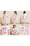 Girl's Pink Leggings and Ribbon Printed T-Shirt Set