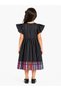 Girls Frock- Satin Frock Dress – Silky Soft Premium Kids Party & Casual Wear – Multicolor Stripe Design - 2