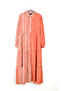 Orange & White Split Print Tiered Casual Dress - 2