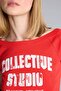 100% Cotton Fitted Boat Neck Printed Ribbed Short Sleeve T-Shirt H6971Ax26Sm - 5