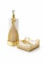2-Piece Gold Metal Mirrored Flower Model Luxury Square Napkin Holder and Gold Metal Flower Model Luxury Towel Napkin Holder Set Kitchen Serving Tray Dowry Tableware Organizer Zenith - 5