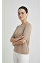 Beige Round Neck Women's Sweater