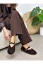 Brown Genuine Leather (Roger) V-Cut Women's Shoes - 4