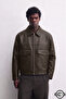 Zra model boxy fit old money culture four seasons trend men's leather jacket coat - 2