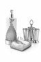 3-Piece Silver Mirrored Square Napkin Holder, Silver Towel Napkin Holder and Silver 3-Compartment Spoon Holder Set Zenith - 4