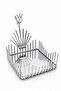 3-Piece Silver Mirrored Square Napkin Holder, Silver Towel Napkin Holder and Silver 3-Compartment Spoon Holder Set Zenith - 6