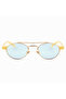 Unisex Oval Gold Frame Sunglasses Tctga002703G0364 - 4