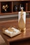 2-Piece Gold Metal Mirrored Flower Model Luxury Square Napkin Holder and Gold Metal Flower Model Luxury Towel Napkin Holder Set Kitchen Serving Tray Dowry Tableware Organizer Zenith