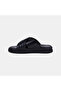 Men's Black Cross-Strapped Printed Leather Slippers - 3