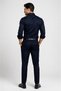 Navy Blue Men's Long Sleeve Slim Fit Cotton Satin Special Edition Premium Quality Shirt - 3