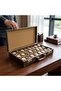Watch Case 24-Piece Diplomat Model Brown Pull-Up Leather