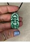 Desert Cactus Sun Symbol Design Handmade Ceramic Porcelain Necklace - 5