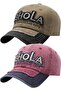 Unisex Vintage Bhola Embroidered Adjustable Baseball Cap Hat Set of 2 - 4
