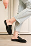Black Suede Loafer Slippers Hand-Sewn Anti-Slip Sole Comfortable for Daily Use - 7