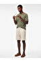 Men's Combed Cotton Shorts 6Sam40004Mk Beige - 2