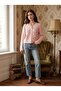 Embroidered Romantic Cardigan for Women in Pink - 6