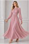Tulle Fabric with Pearl Belt Girls' Women's Tesutuur Evening Dress - 5