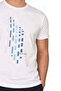 6129 Men's Short Sleeve Crew Neck Pajama Set-White - 2