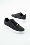 Stitched Black and White Men's Sneakers - 7