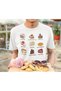 Unisex Pasta Printed Oversize Crew Neck T-Shirt