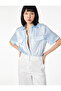 Women's Short Sleeve Shirt 6Sak60006Pw Blue